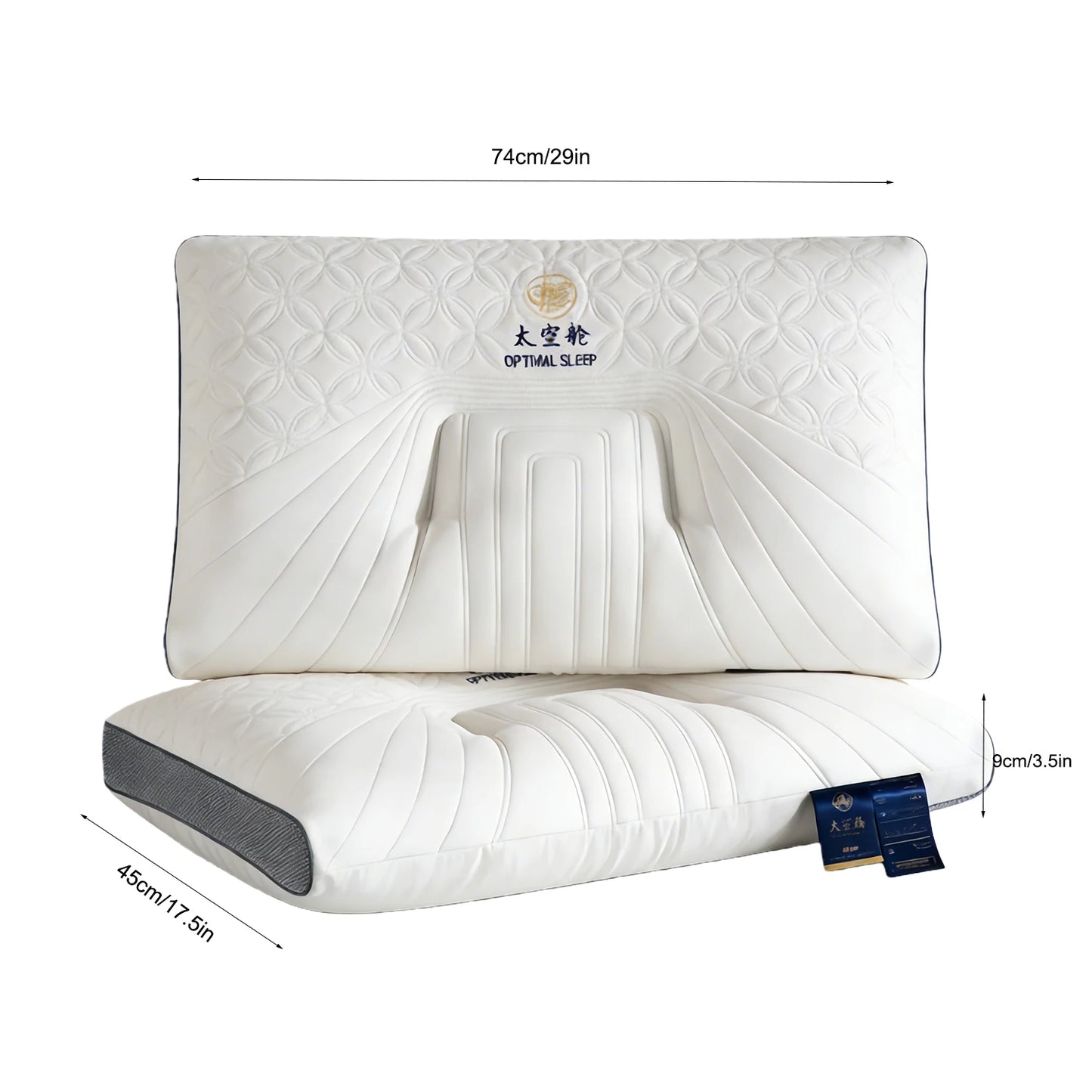 3D Ergonomic Design Soybean Fiber Neck Pillow Natural Latex Antibacterial Medical Bed Pillow