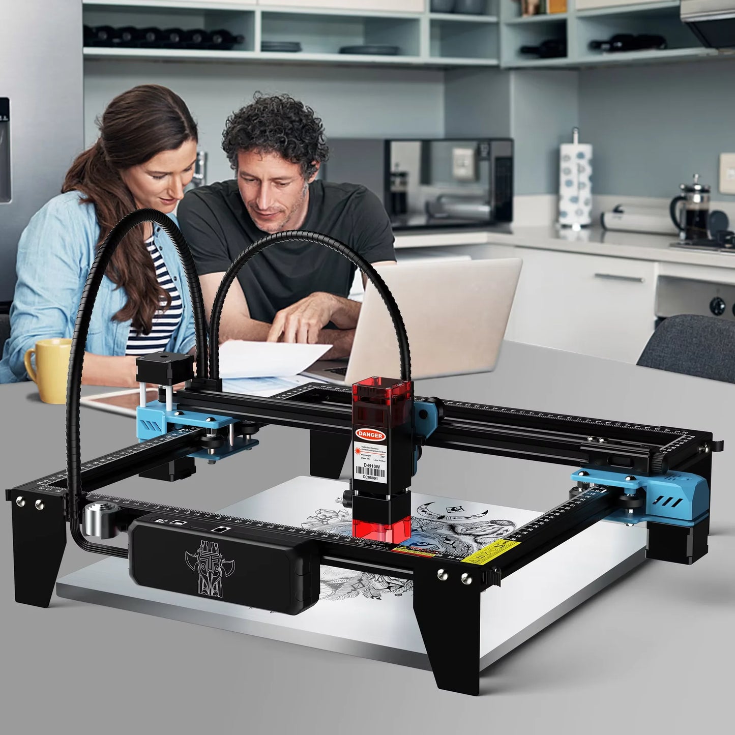Twotrees TTS-10Pro Laser Engraver Add Touch screen Metal Laser Engraving Machine DIY Logo Printer Laser Cutting Acrylic MDF