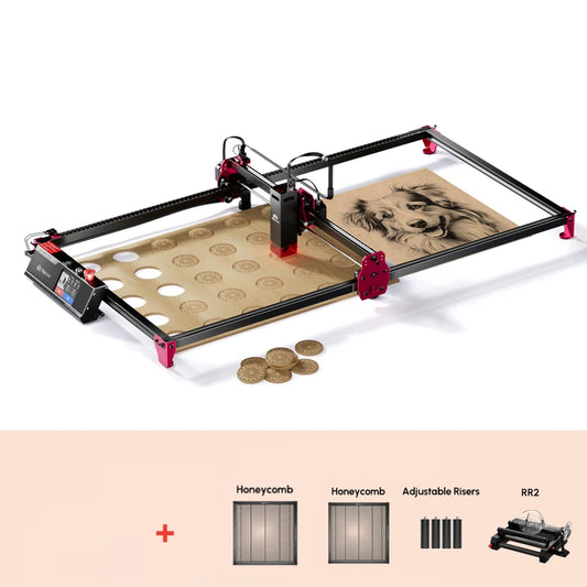 AlgoLaser DIY KIT MK2 10W Touch Screen 400X850MM Large Area Woodworking for Wood Metal Crafting Customized Gift Batch Production
