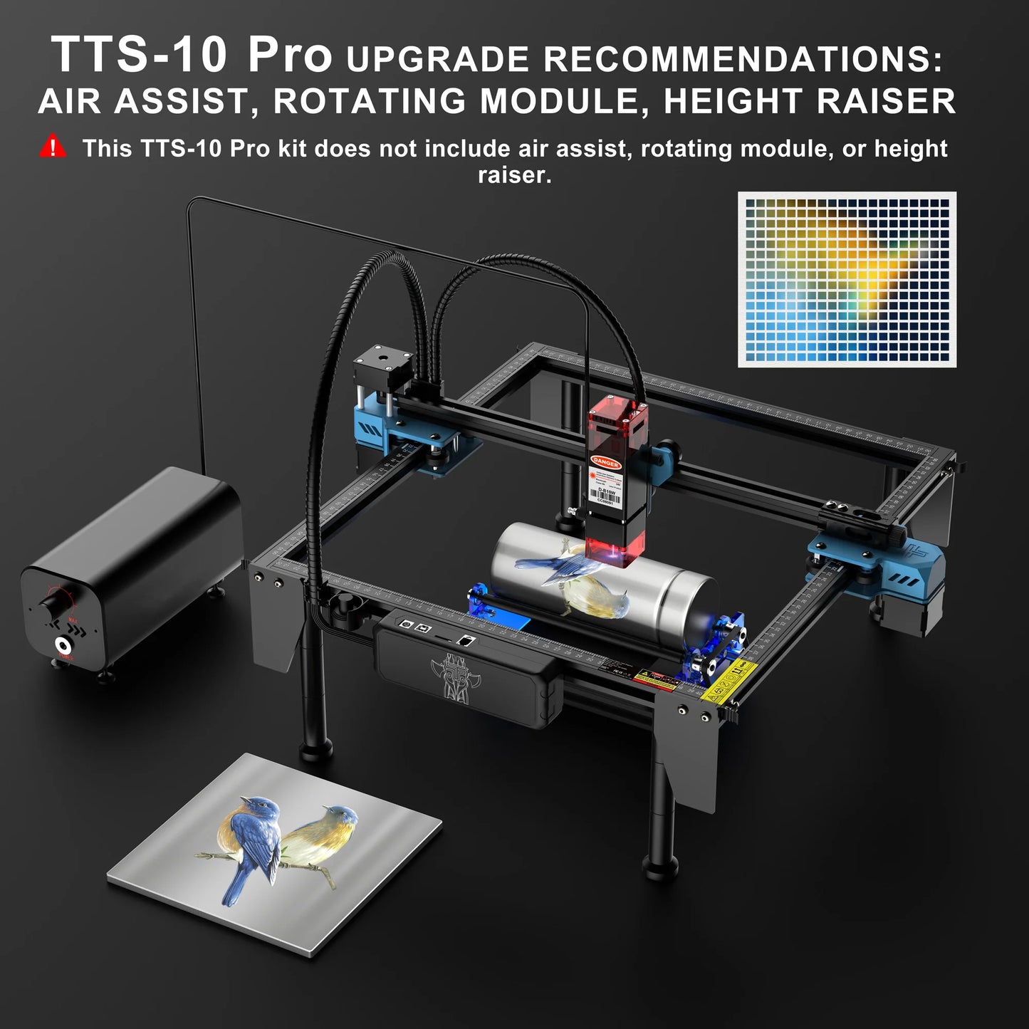 Twotrees TTS-10Pro Laser Engraver Add Touch screen Metal Laser Engraving Machine DIY Logo Printer Laser Cutting Acrylic MDF