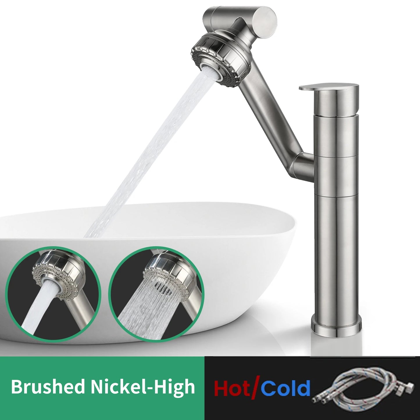 1080 Degree Basin Faucet Kitchen Sink Faucet Bathroom Faucet Mixer Aerator 2 In 1 Black Tap Heated Faucet Gourmet Mixer Tapware