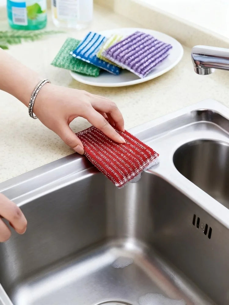 Super Absorbent Sponge Cleaning Rags Reusable Non-Scratch Dish Cloths for Kitchen Bathroom Car Glass Window Table Cleaning Use