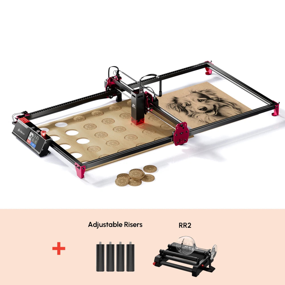 AlgoLaser DIY KIT MK2 10W Touch Screen 400X850MM Large Area Woodworking for Wood Metal Crafting Customized Gift Batch Production