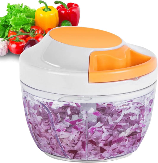 Portable Manual Food Chopper, 500ml Vegetable Cutter for Garlic Onion Ginger Fruits Nuts Herbs