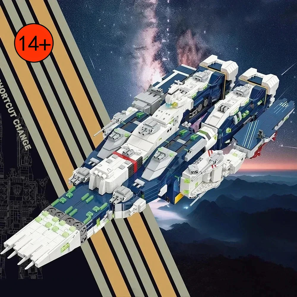 Space Shuttle Planet Wars Modularize MOC Large Ornaments Model Building Blocks Bricks Assembly Xmas Gifts For Room Decor 4682PCS