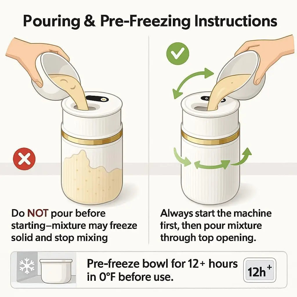 USB-C Rechargeable Portable Ice Cream Maker 0.4 Qt,Cordless Gelato, Sorbet & Frozen Yogurt Machine, Mini Homemade Dessert Maker