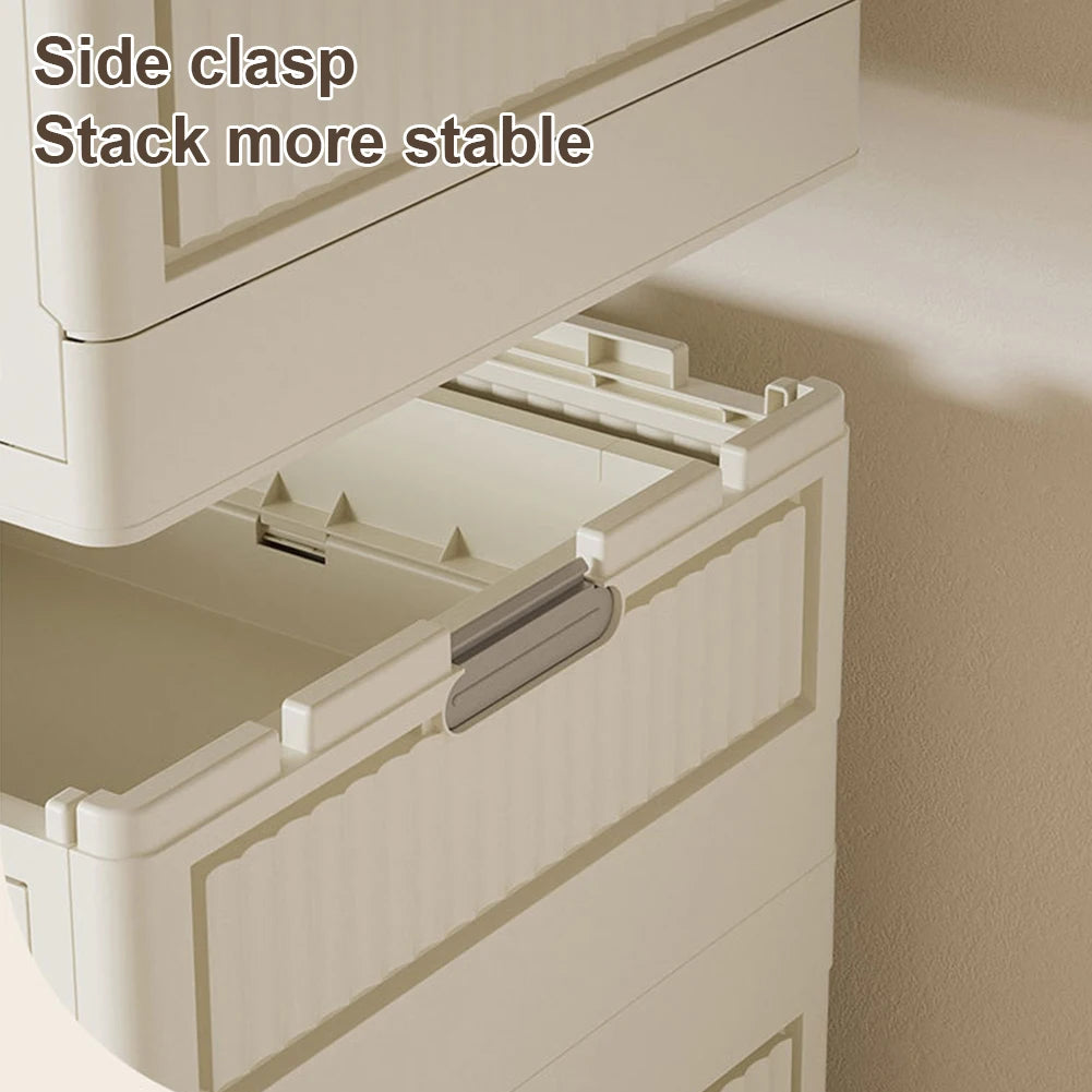 Portable Closet Collapsible Wardrobe Large Capacity Plastic Wardrobe with Clear Door Closet Organizer for Living Room Bedroom