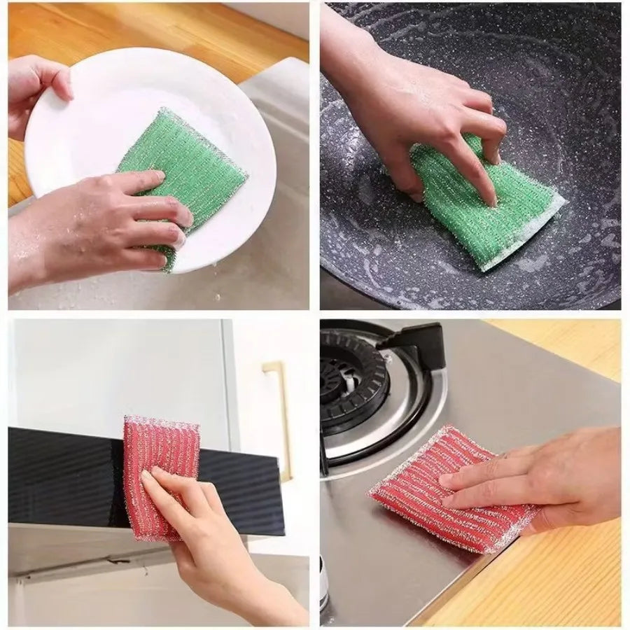 Super Absorbent Sponge Cleaning Rags Reusable Non-Scratch Dish Cloths for Kitchen Bathroom Car Glass Window Table Cleaning Use