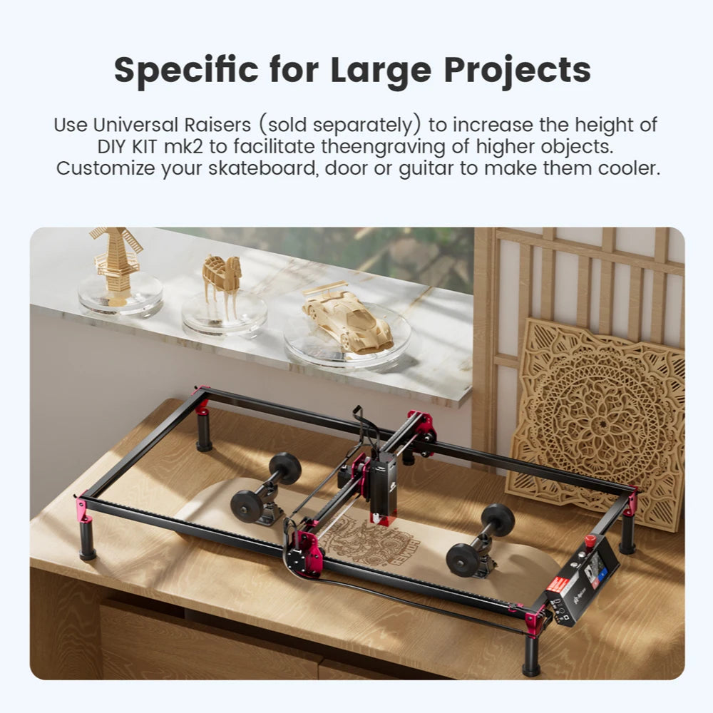 AlgoLaser DIY KIT MK2 10W Touch Screen 400X850MM Large Area Woodworking for Wood Metal Crafting Customized Gift Batch Production
