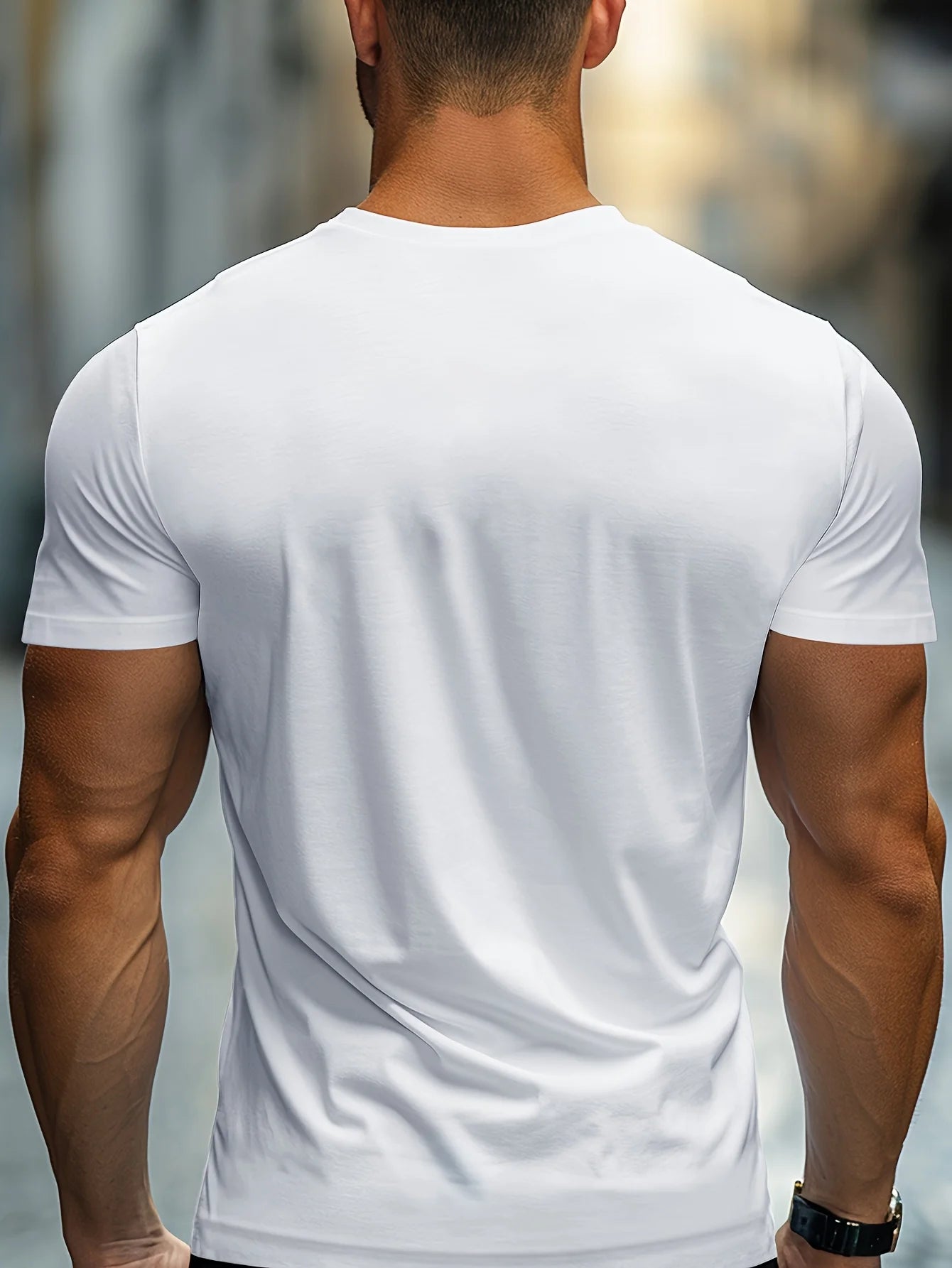 Polyester Dinosaur Print Short Sleeve T Shirt Unisex Crew Neck
