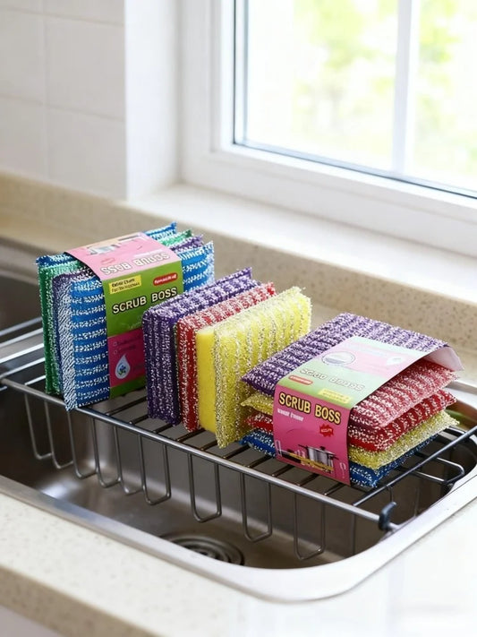 Super Absorbent Sponge Cleaning Rags Reusable Non-Scratch Dish Cloths for Kitchen Bathroom Car Glass Window Table Cleaning Use
