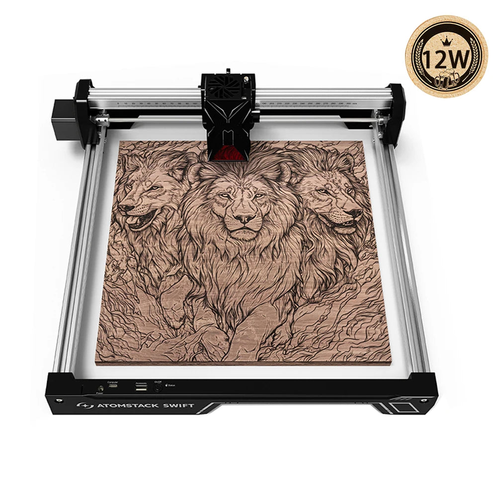 New ATOMSTACK SWIFT 7W Portable Laser Engraver DIY Laser Cut Engraving Machine Engrave Logo Wood Painted Acrylic Glass Leather